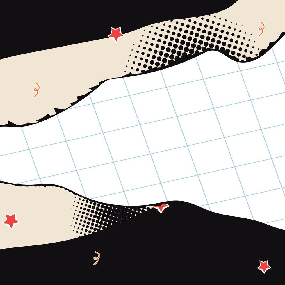Set of collage elements with phones. Retro banner concept with cut out paper elements. vector