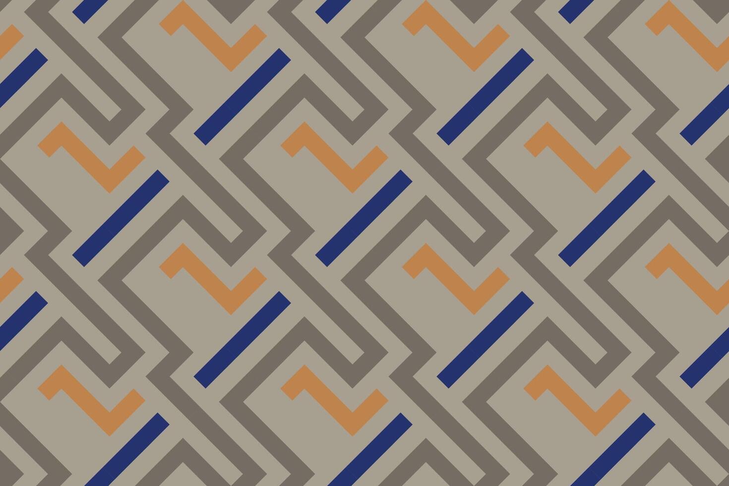 Seamless abstract geometric pattern with blue and orange background for fabric banners home decor surface design packaging illustration vector