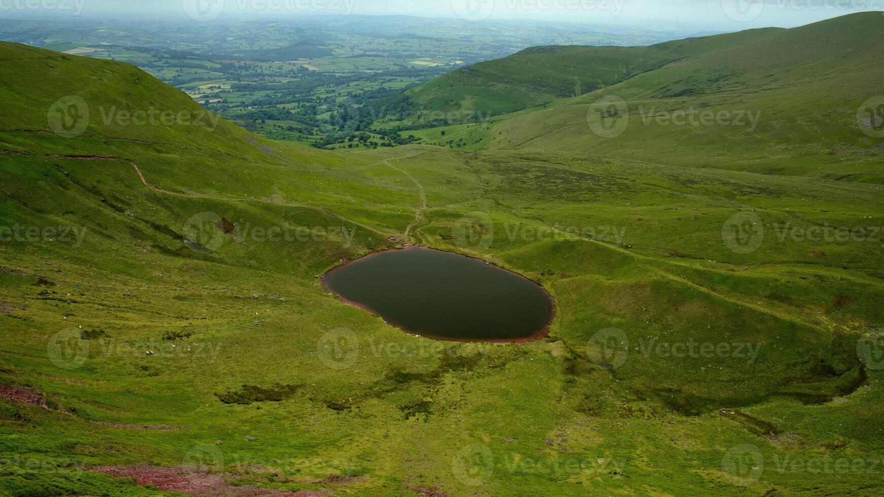 Cwm Llwch lake from above photo