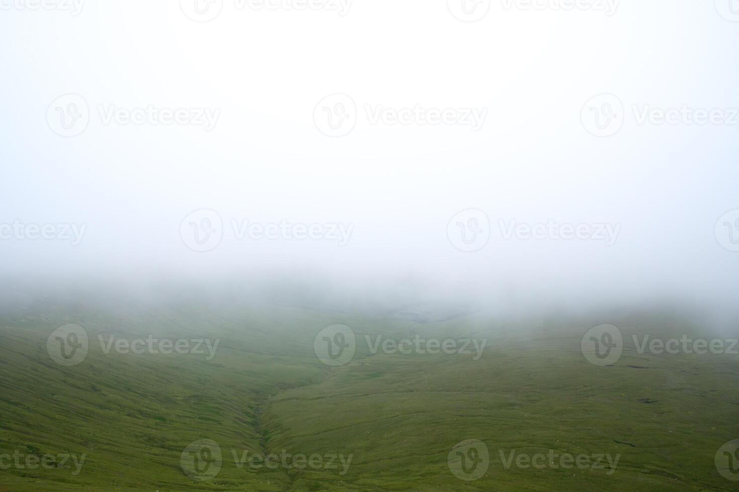 Cloudy peak in Brecon Beacons photo