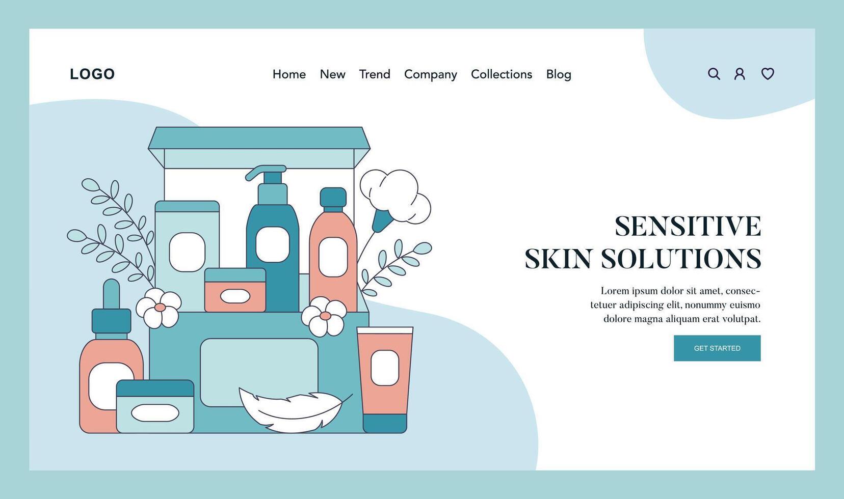 Skincare Toolboxes. Flat Illustration vector