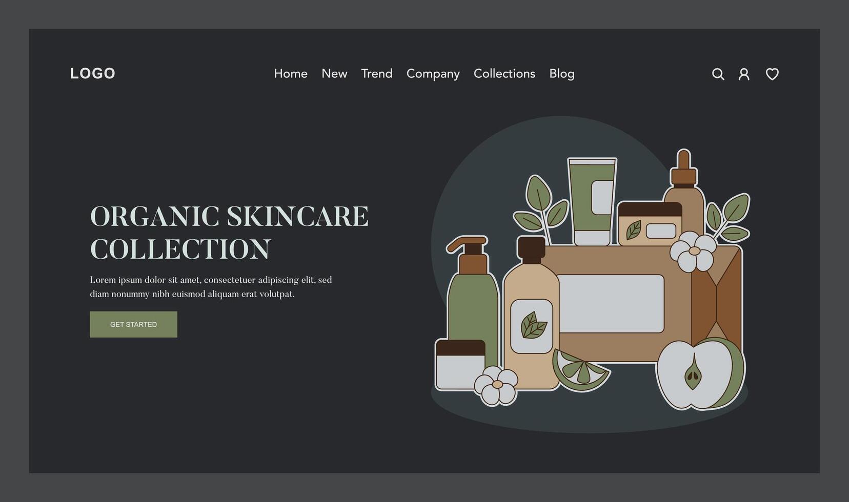 Skincare Toolbox. Flat Illustration vector