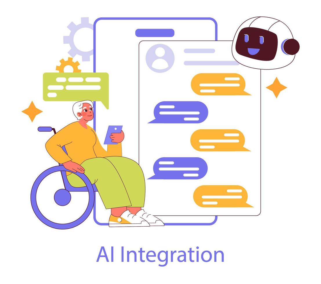 Branded App. Flat Illustration vector