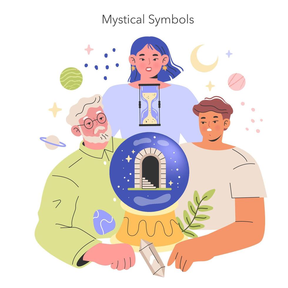 Natal Charts. Flat Illustration vector