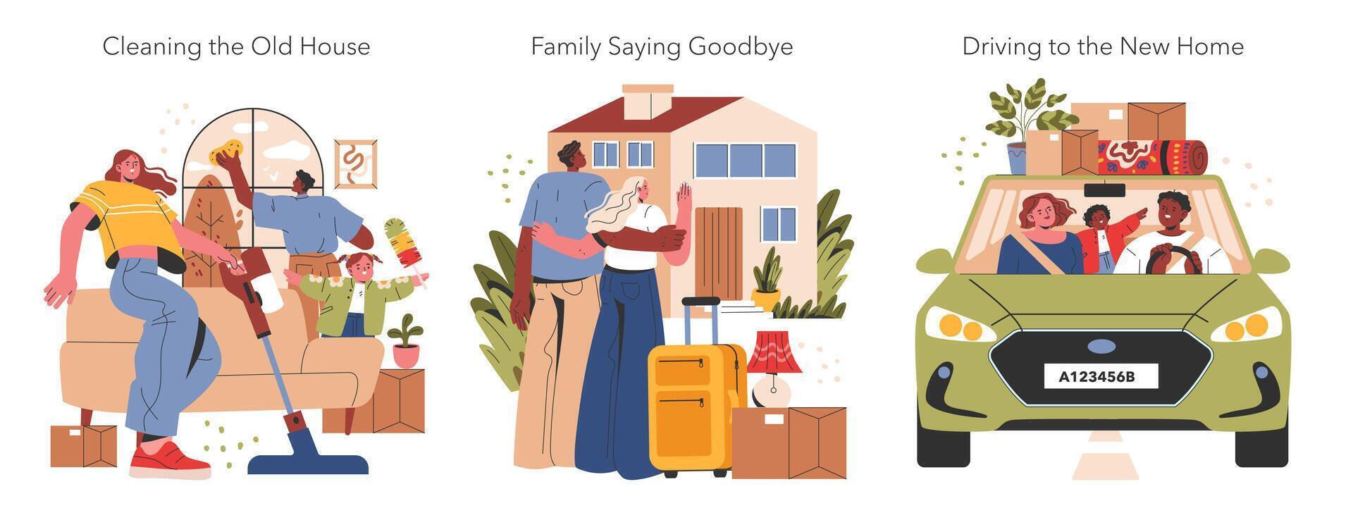 Moving House. Flat Illustration vector