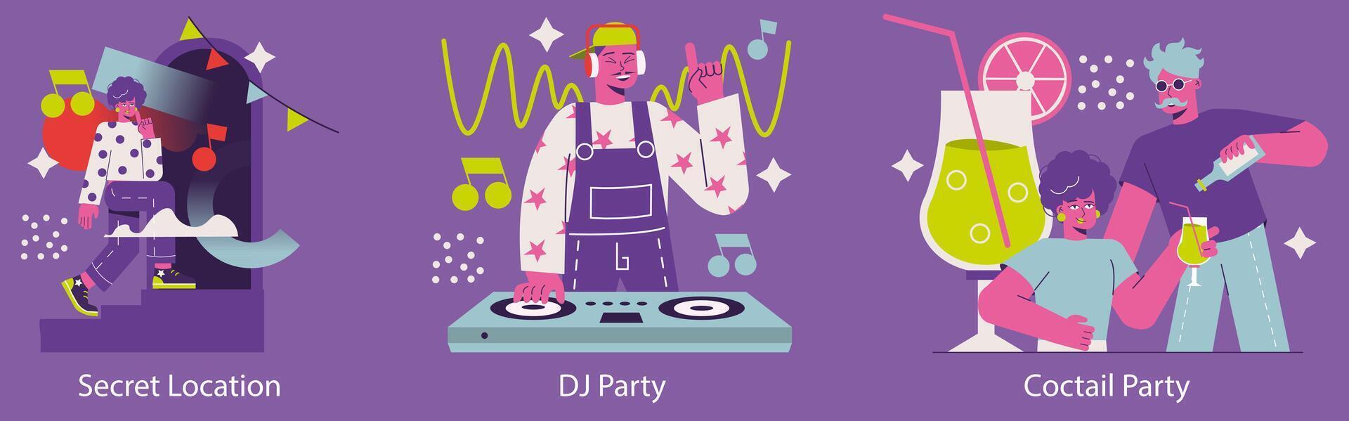 Party. Flat Illustration vector