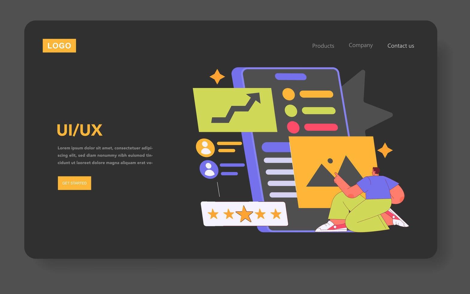 Branded App. Flat Illustration vector