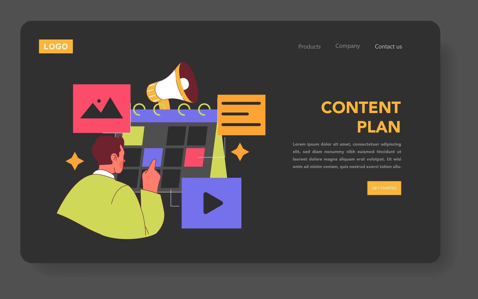 Digital Strategy. Flat Illustration vector