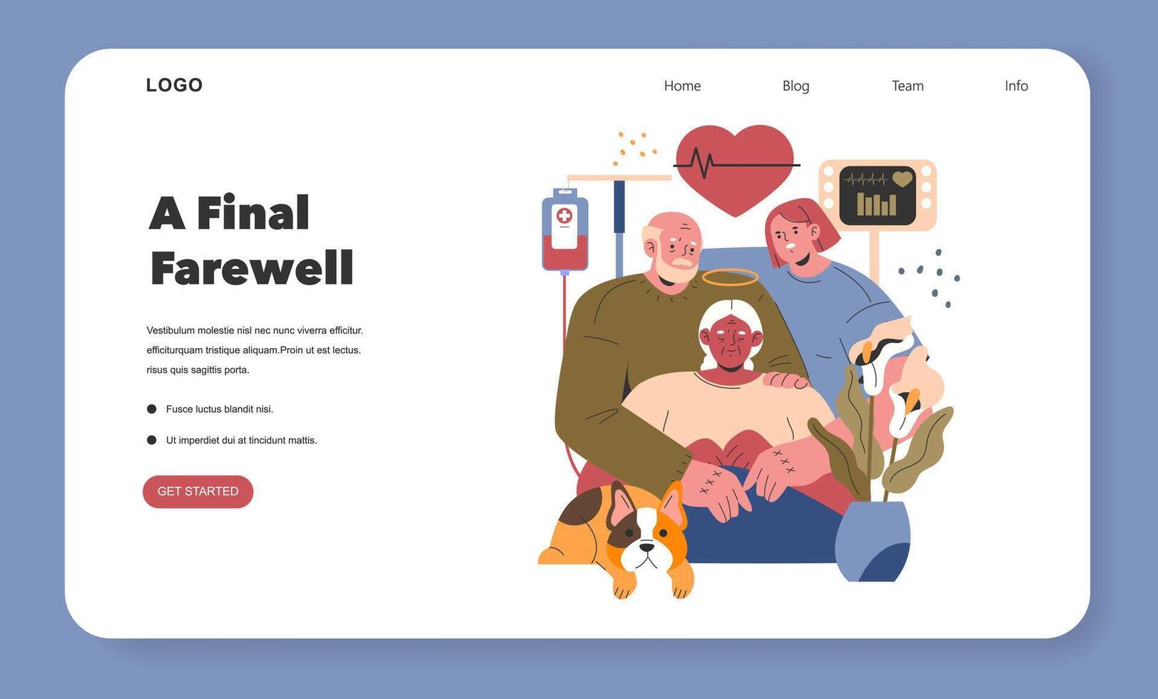 Euthanasia. Flat Illustration vector