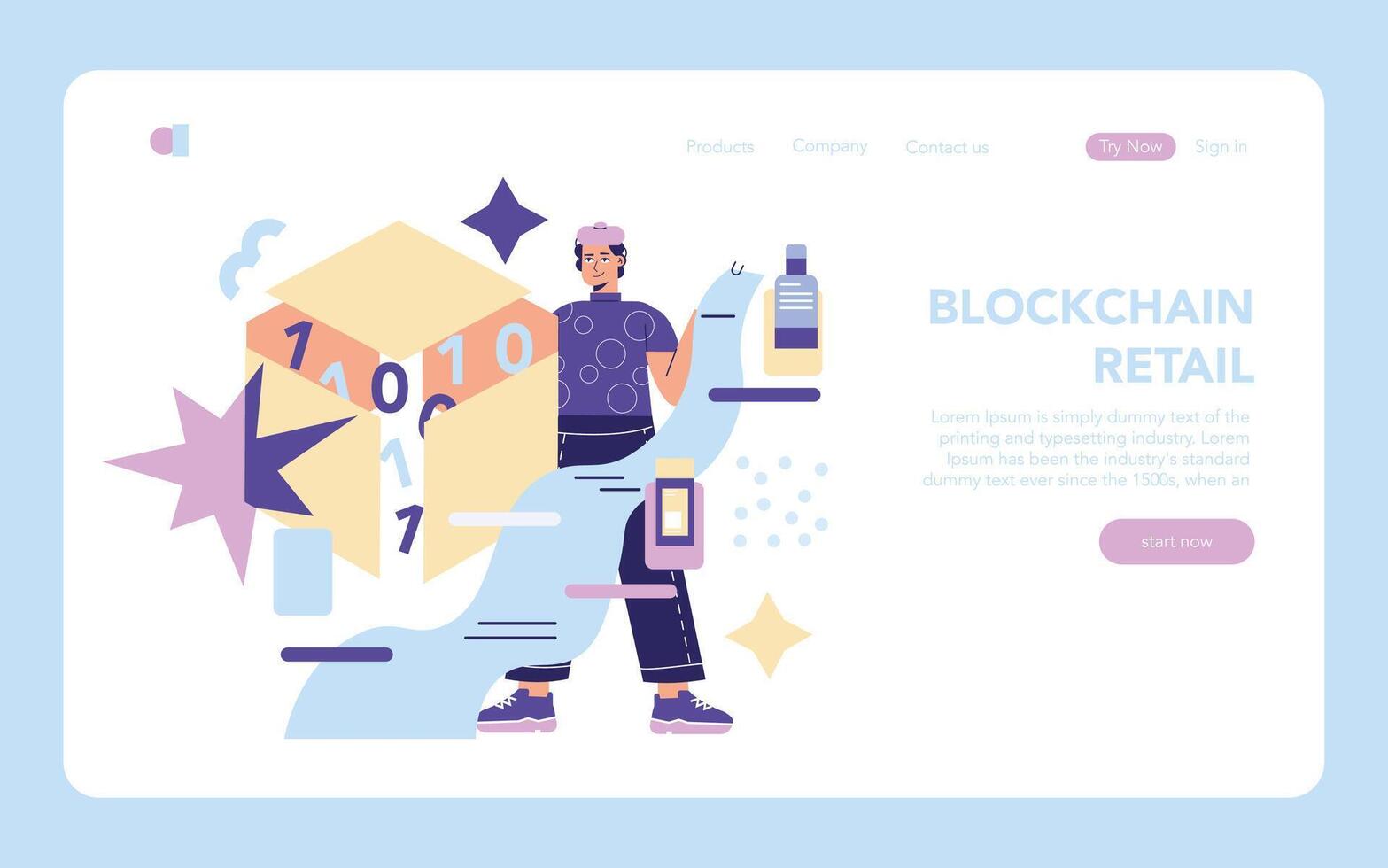 Retail Tech. Flat Illustration vector