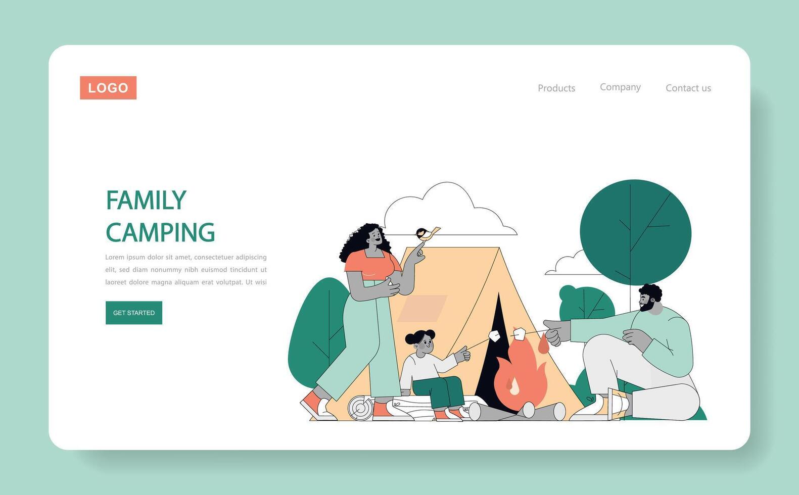 Summer Activities. Flat Illustration vector
