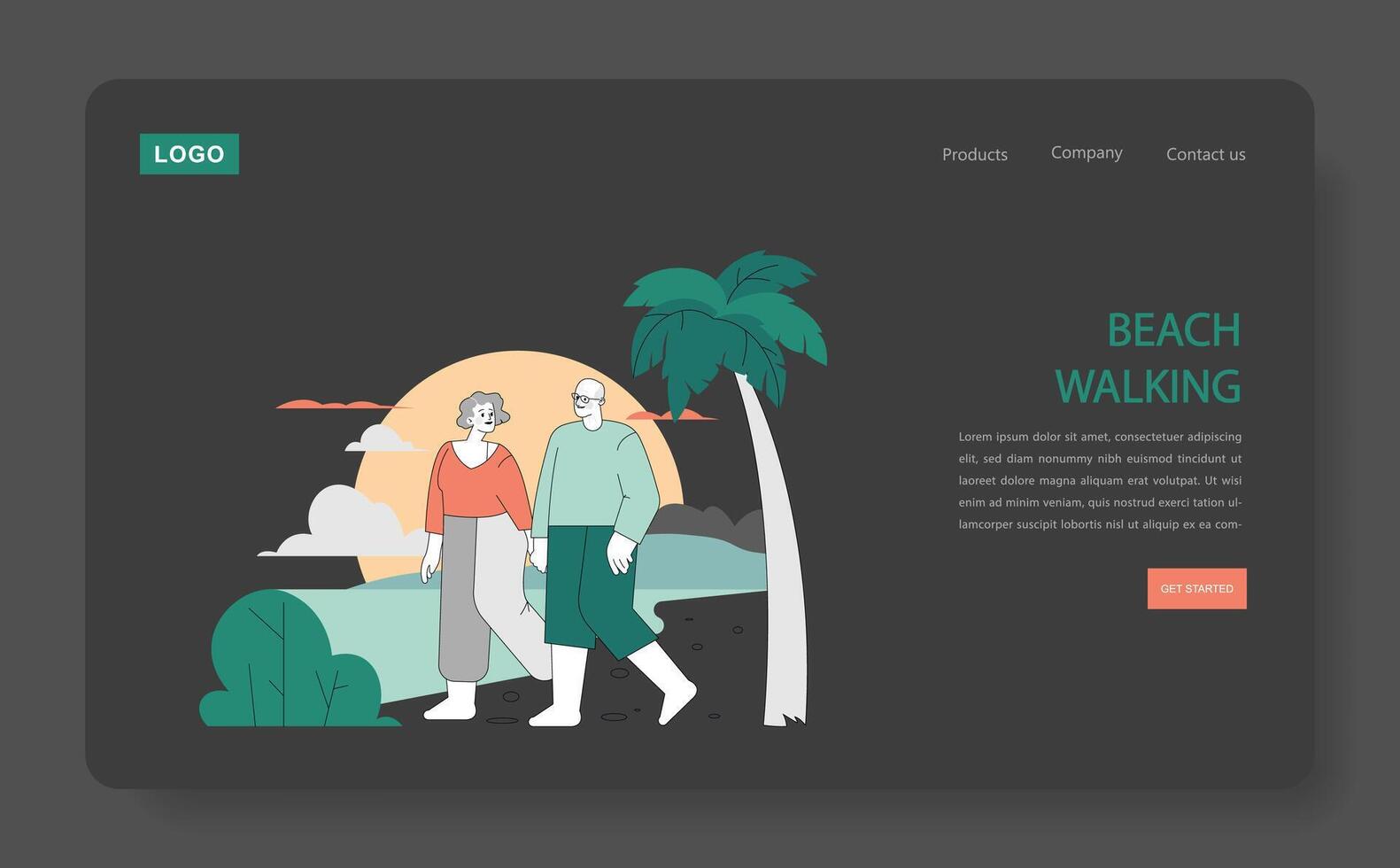 Summer Activities. Flat Illustration vector