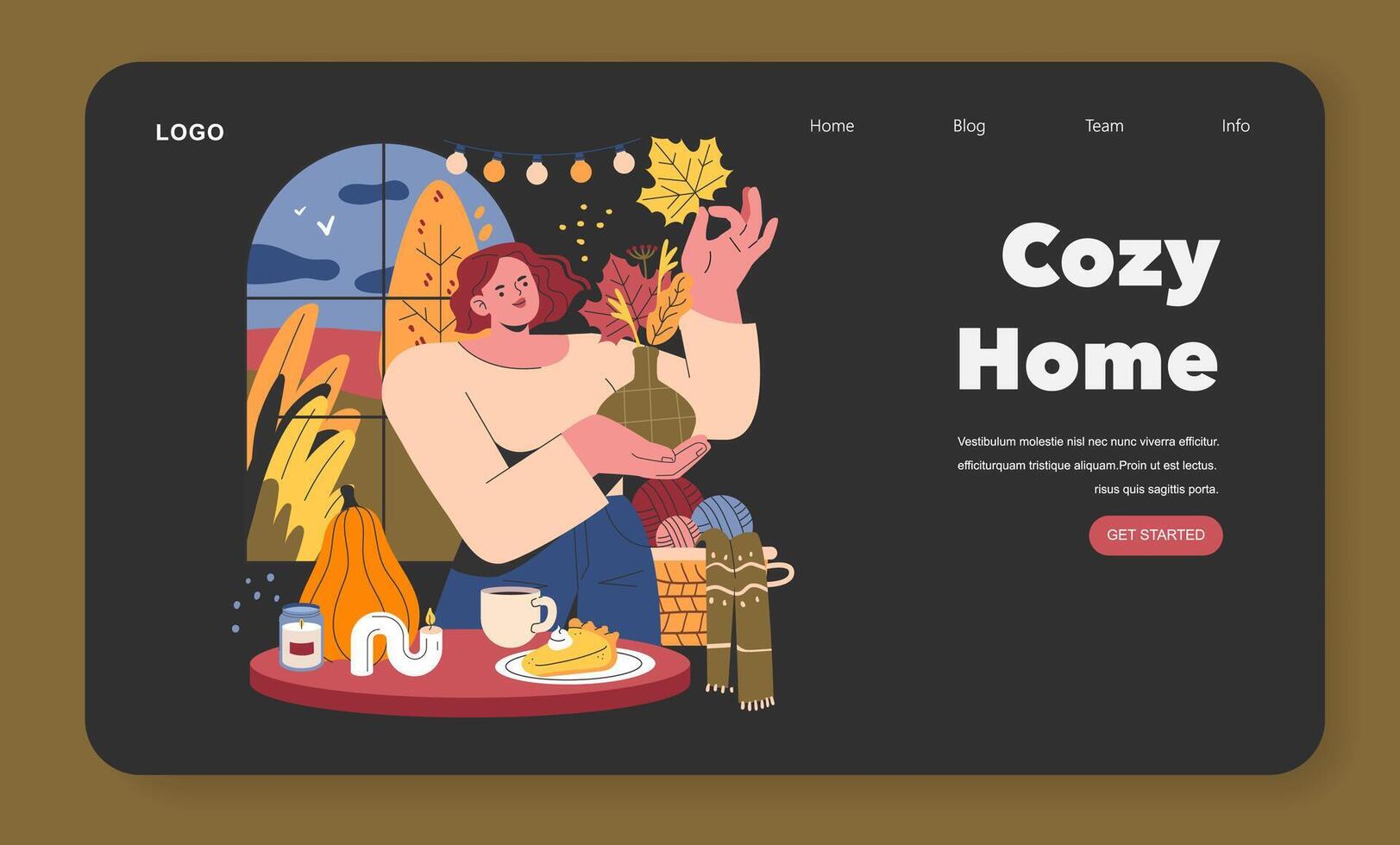 Welcome Fall. Flat Illustration vector