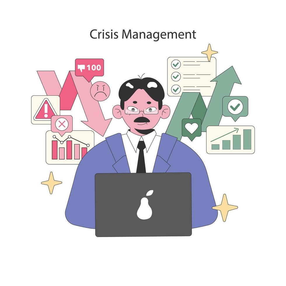 Digital Strategy. Flat Illustration vector