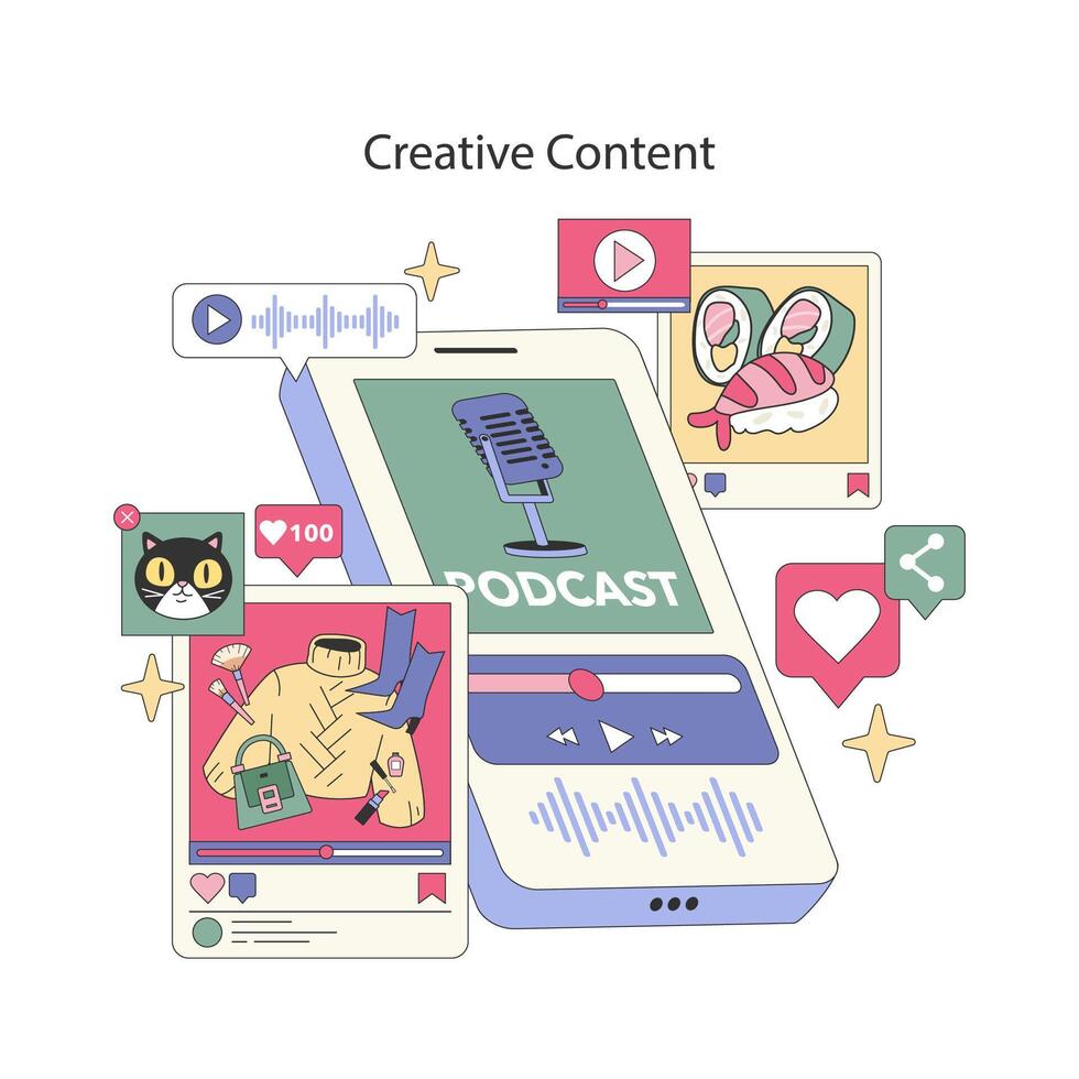 Digital Strategy. Flat Illustration vector