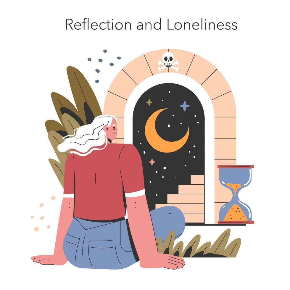Euthanasia. Flat Illustration vector