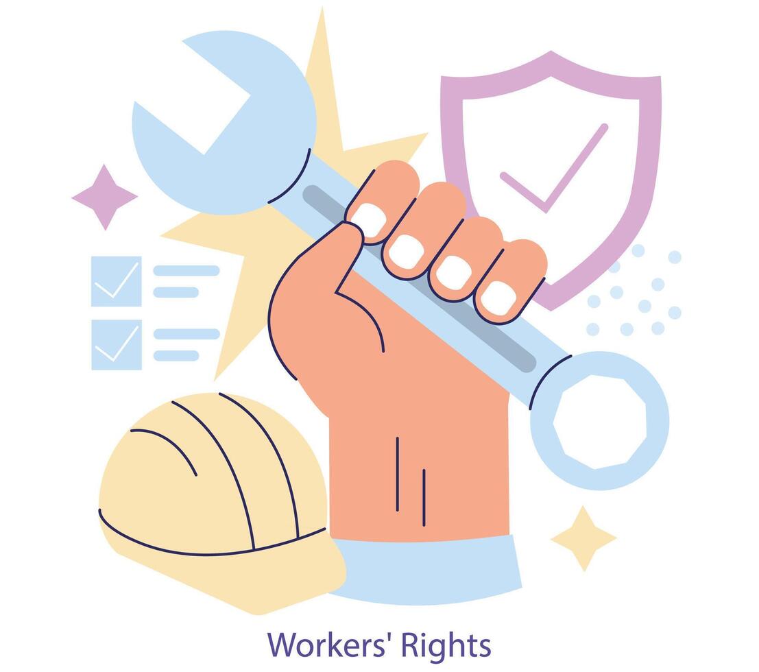 Labor Day. Flat Illustration vector