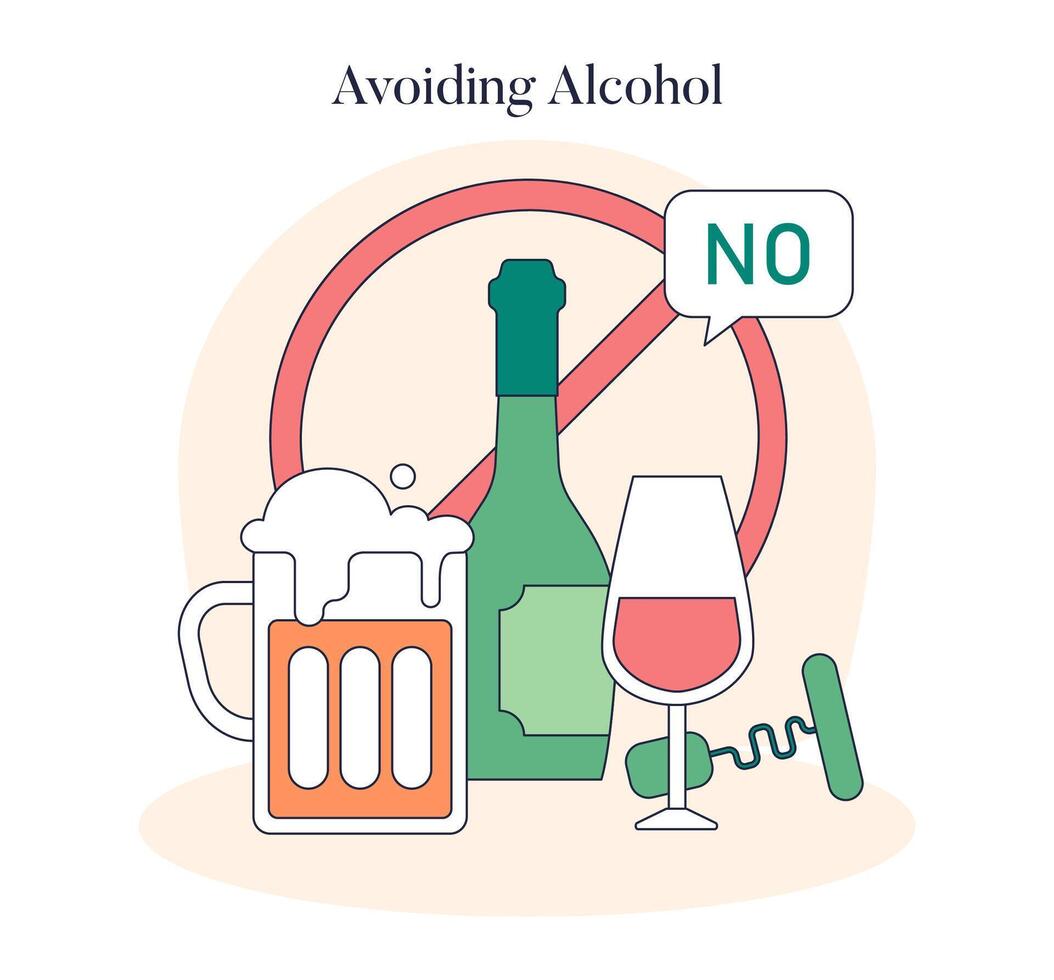 Low Histamine Diet. Flat Illustration vector