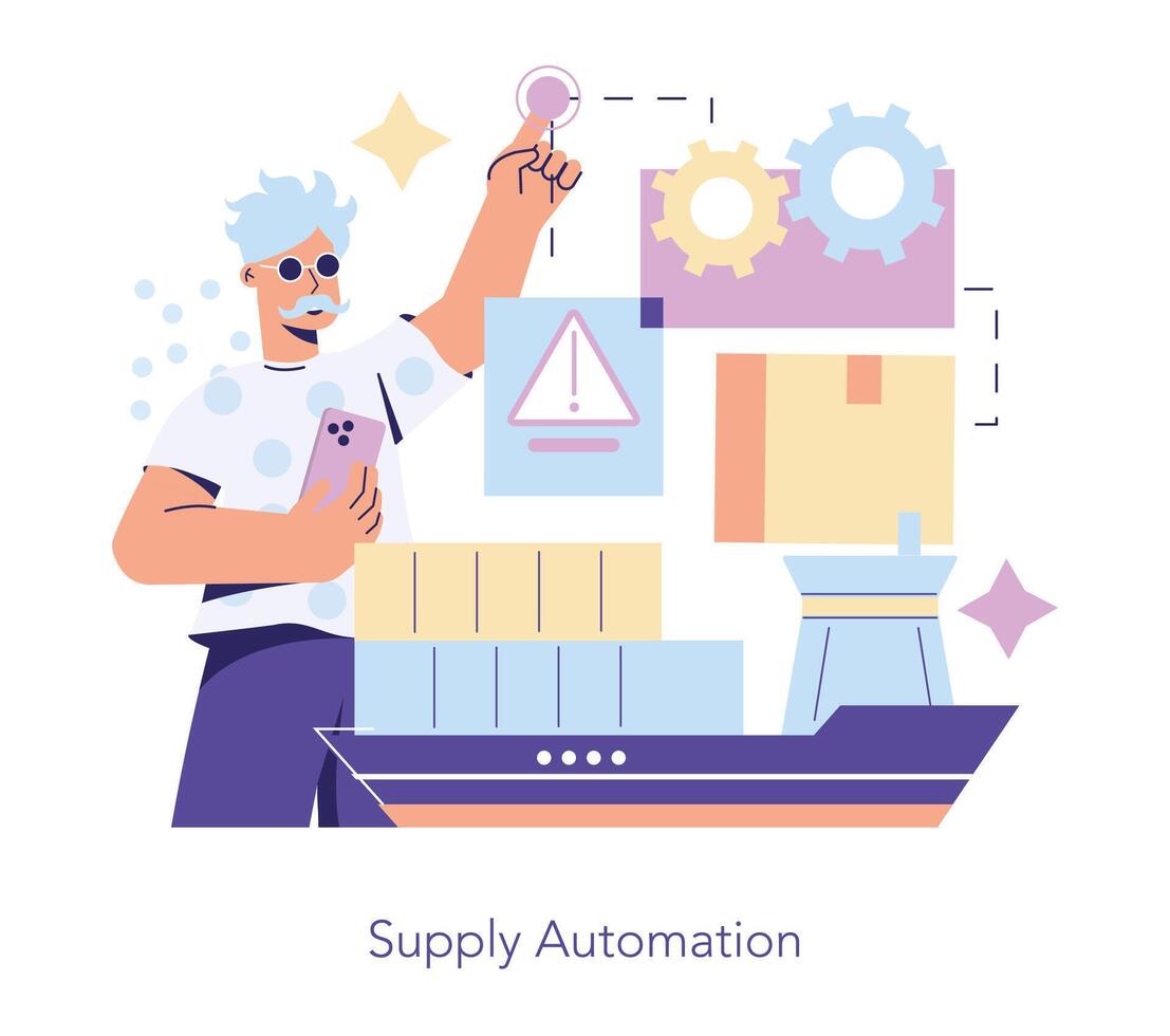 Purchasing Innovation. Flat Illustration vector