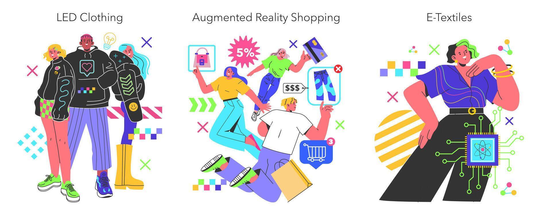 Fashion Tech. Flat Illustration vector