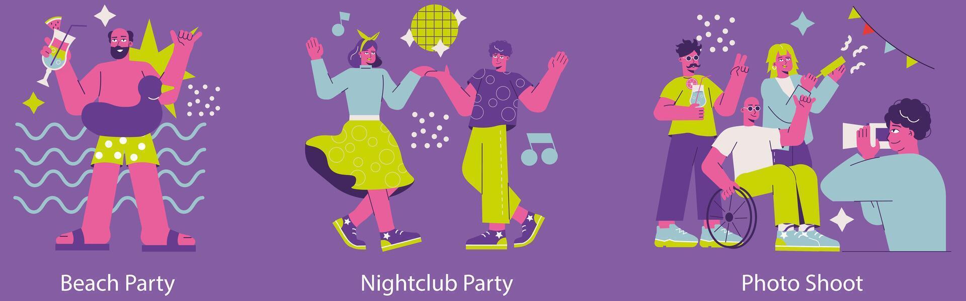 Party. Flat Illustration vector