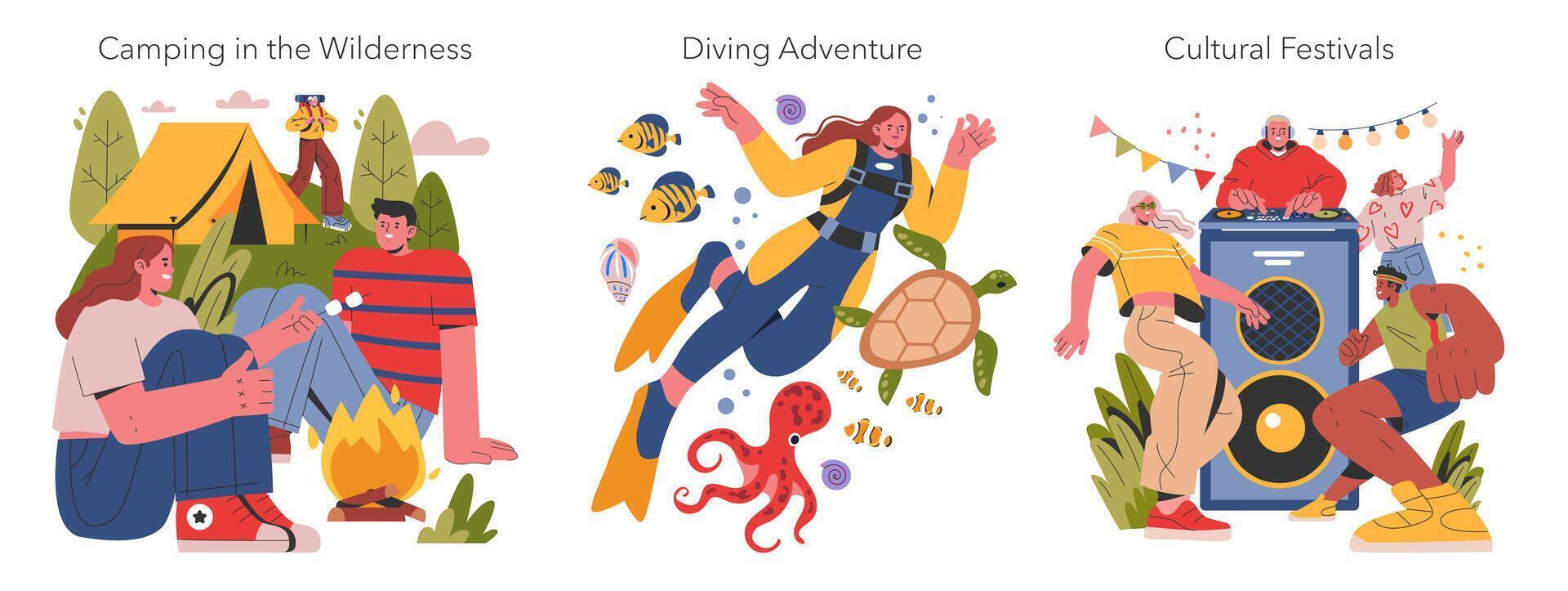 Vacation. Flat Illustration vector