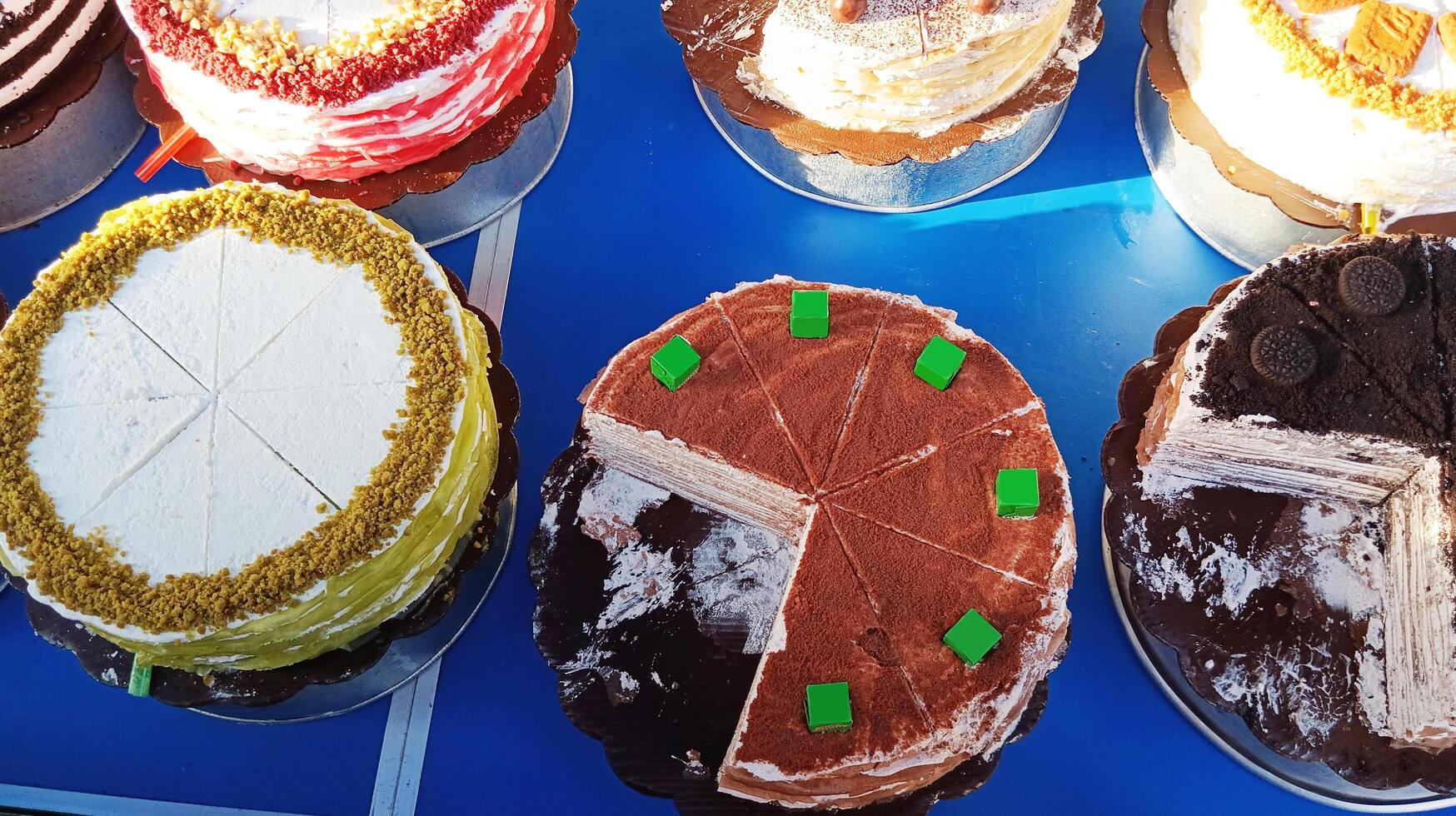 Cake with various toppings photo