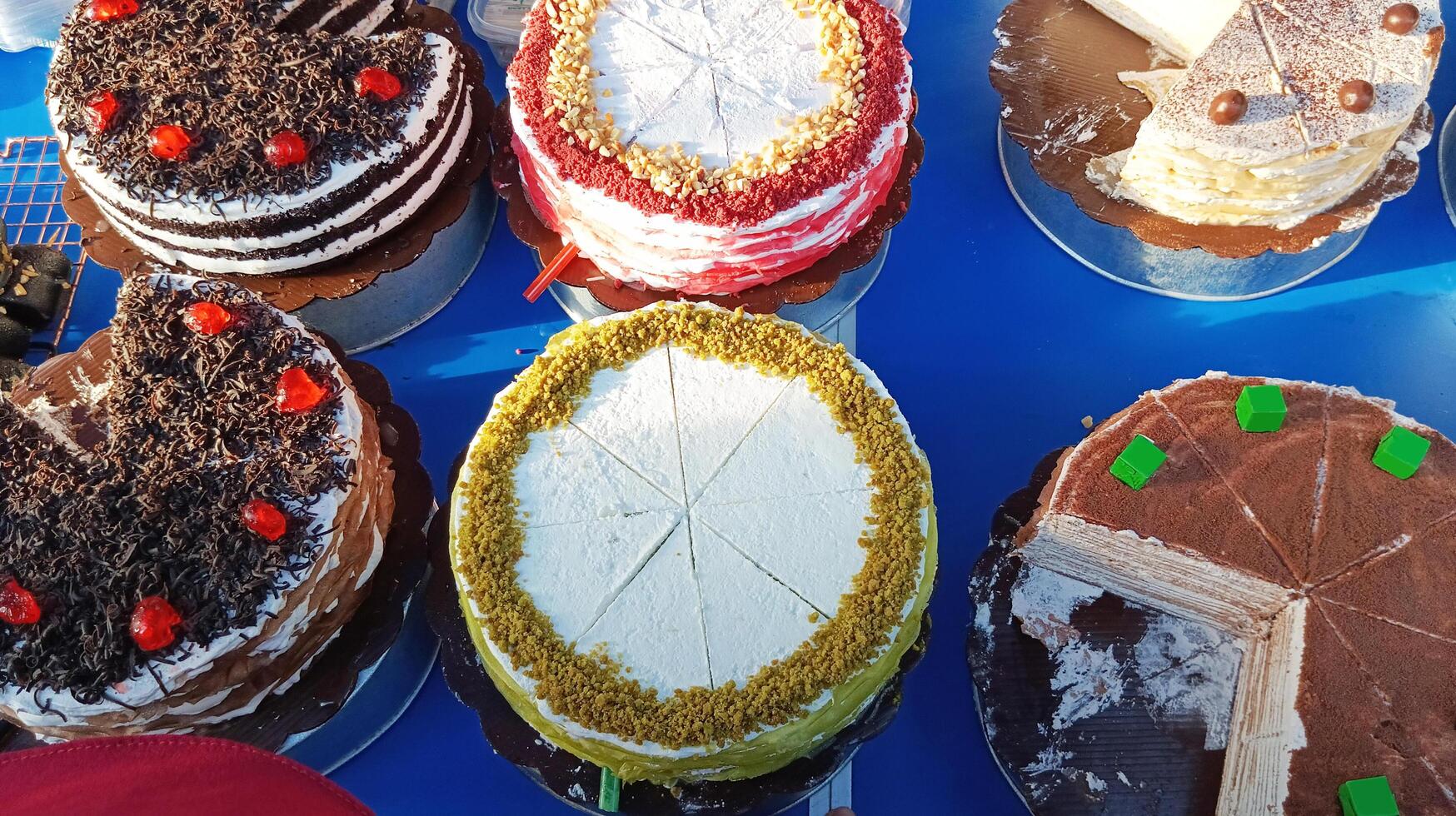 Cake with various toppings photo