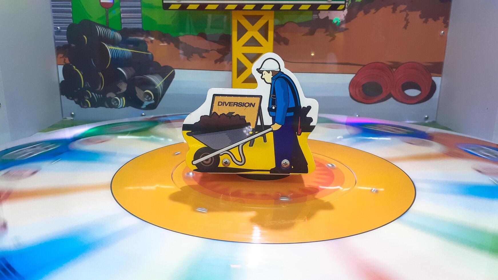 Cartoon characters in children's play area photo