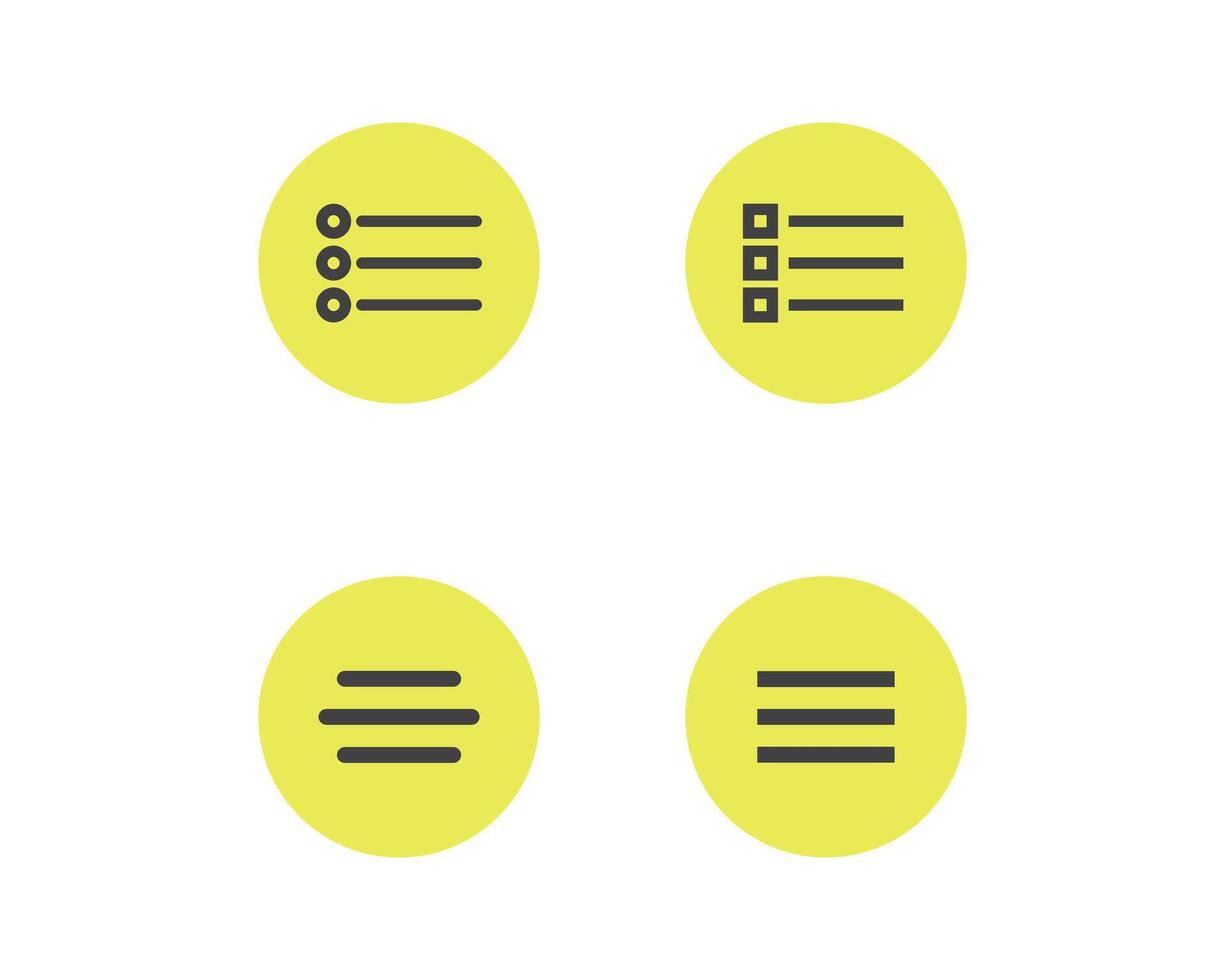 Hamburger menu icon, buttons for website, UI navigation, mobile app, presentation. design elements and user Interface icons. vector