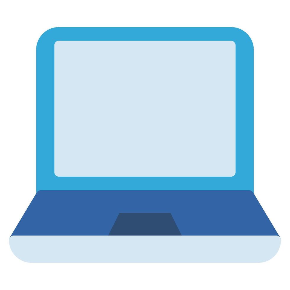 Laptop icon flat style vector