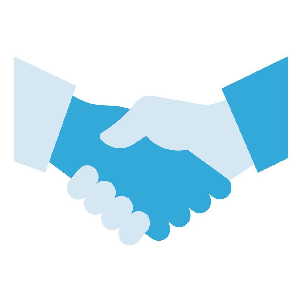 Handshake icon flat style vector