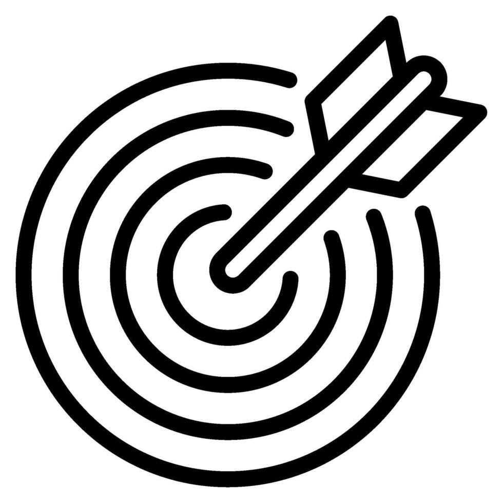 Target icon outline style vector