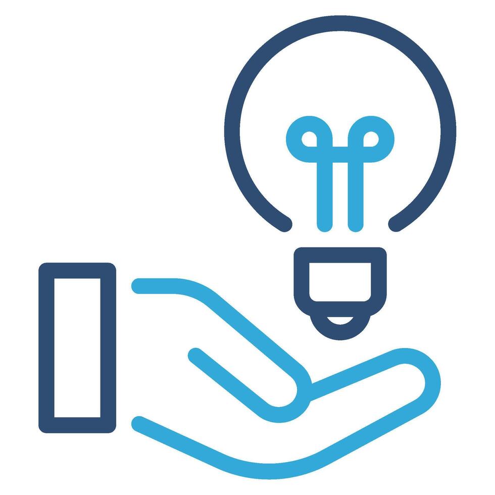 Solution icon outline color style vector