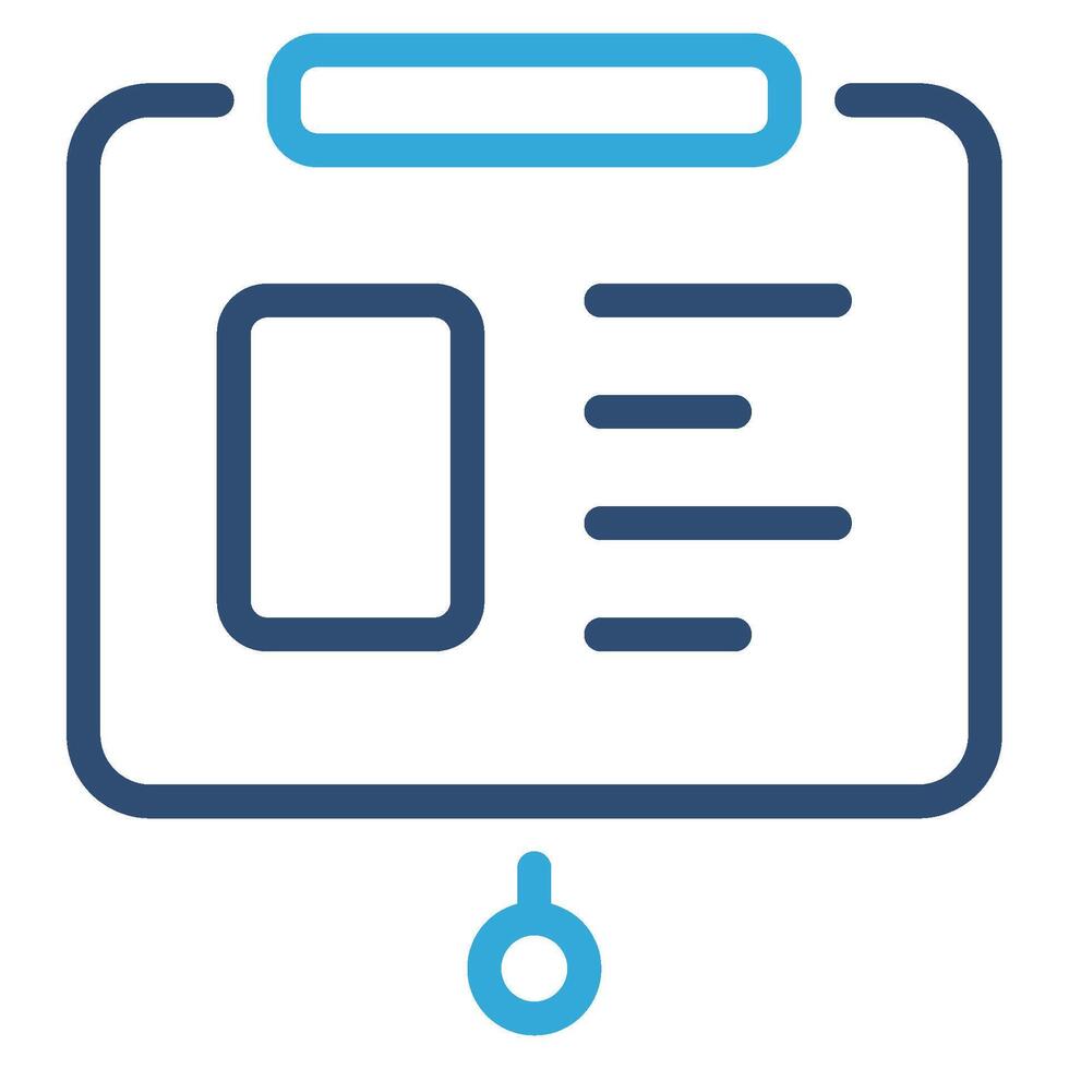 Presentation icon outline color style vector