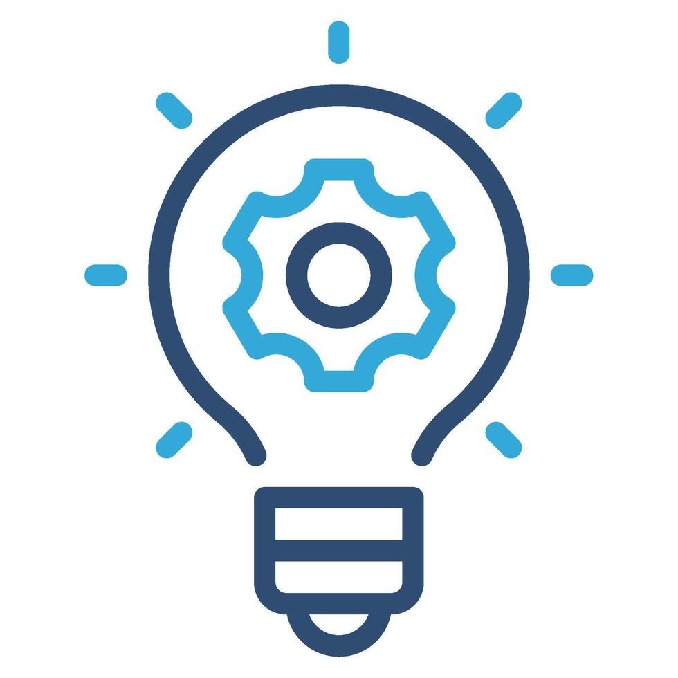 Innovation icon outline color style vector