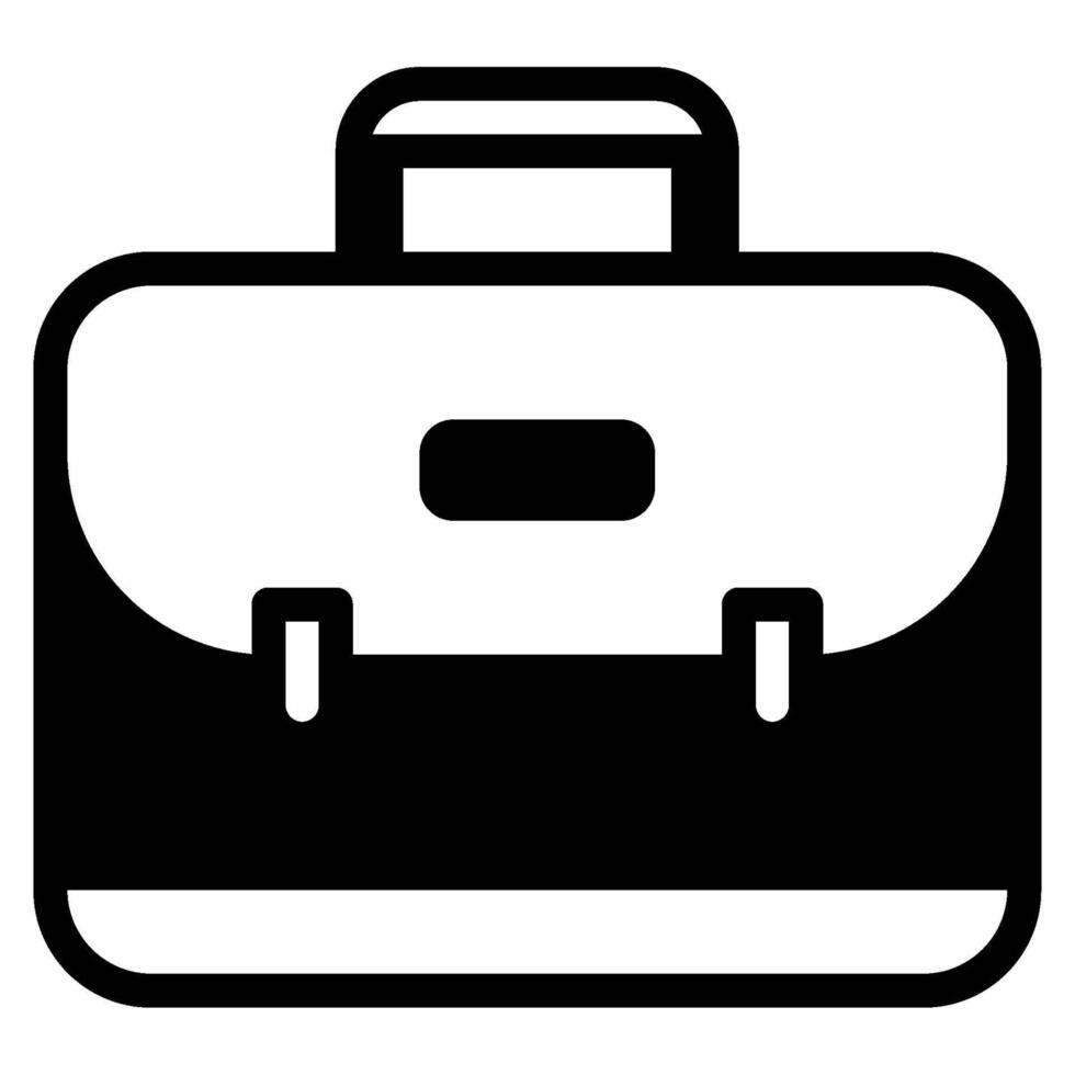 Briefcase icon glyph style vector