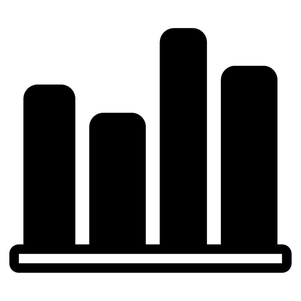 Chart icon glyph style vector