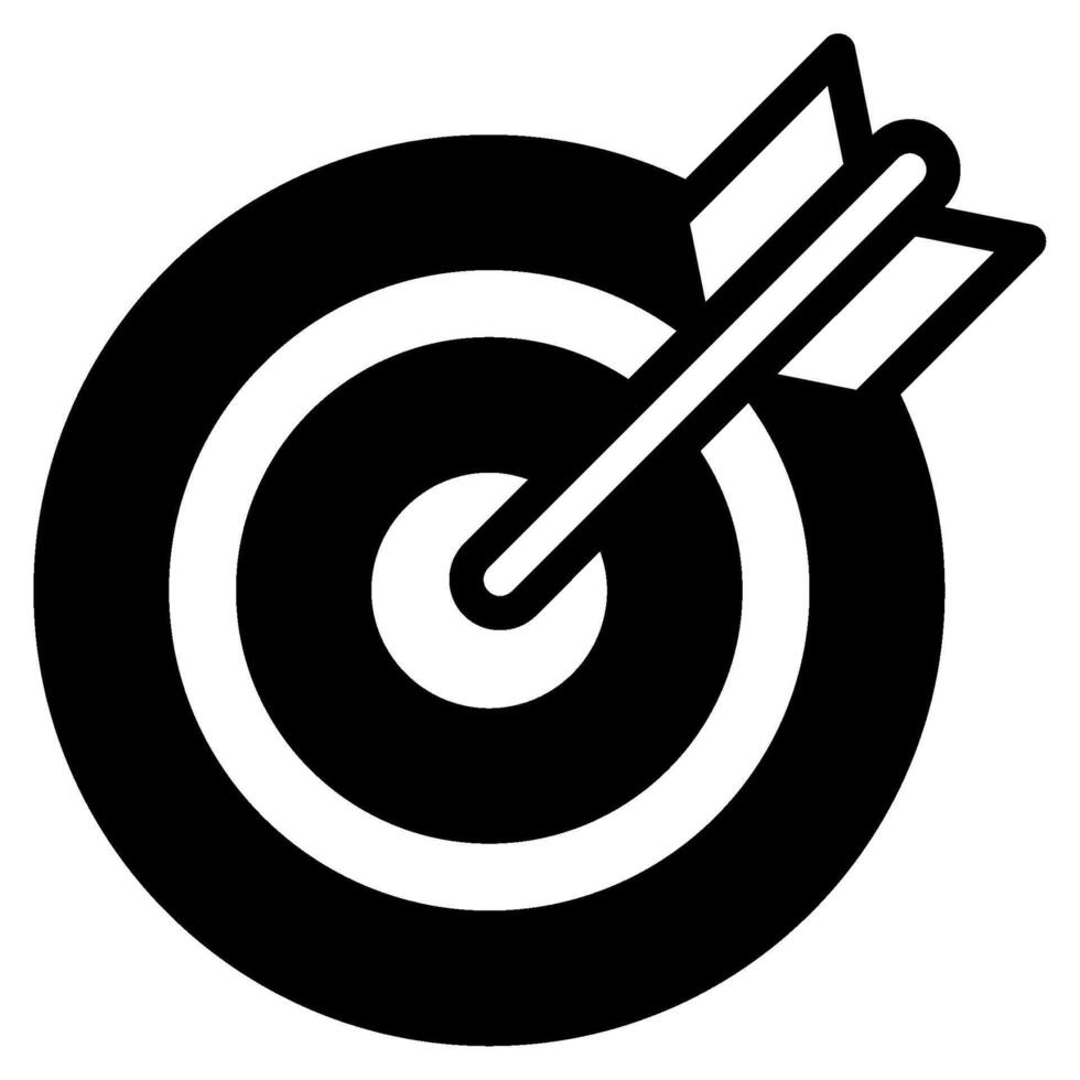 Target icon glyph style vector