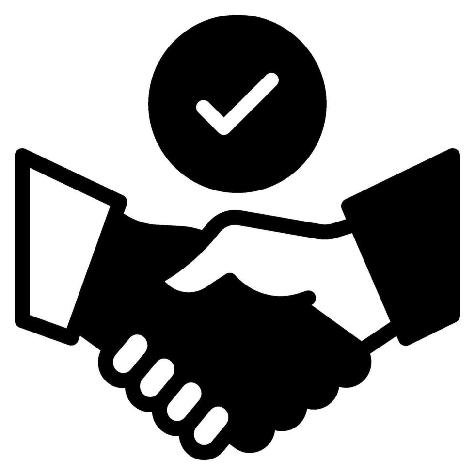Partnership icon glyph style vector