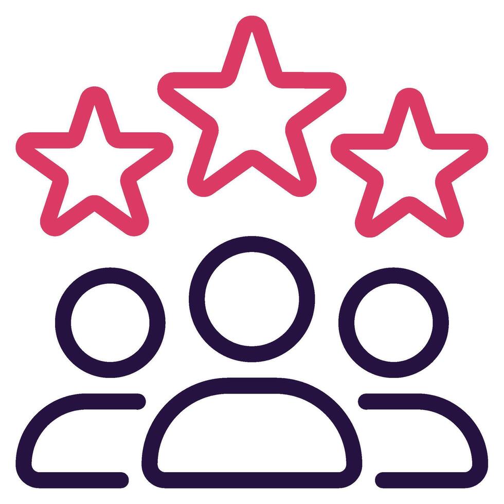 Customer icon outline color style vector