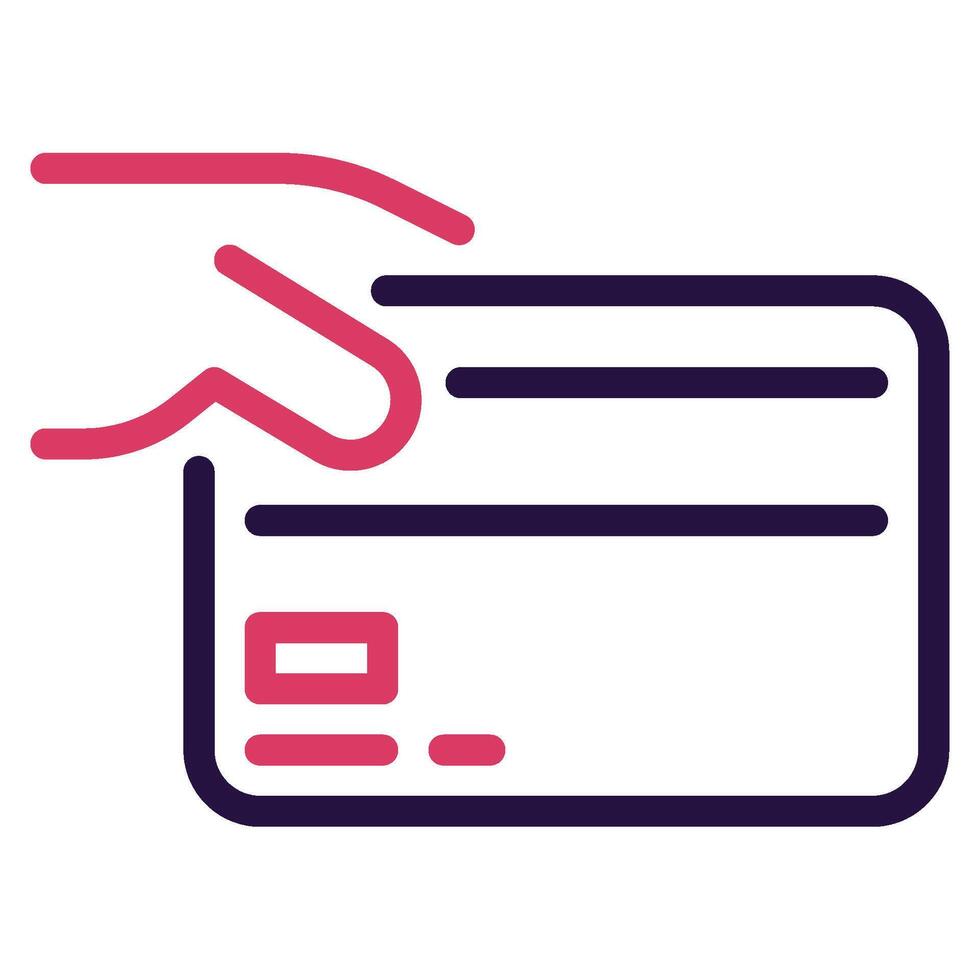 Payment icon outline color style vector