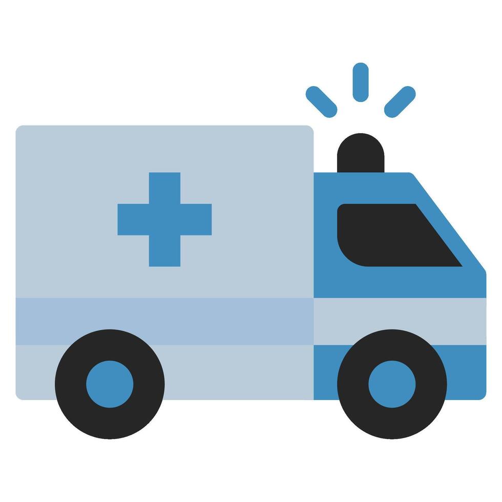 Ambulance icon flat style vector