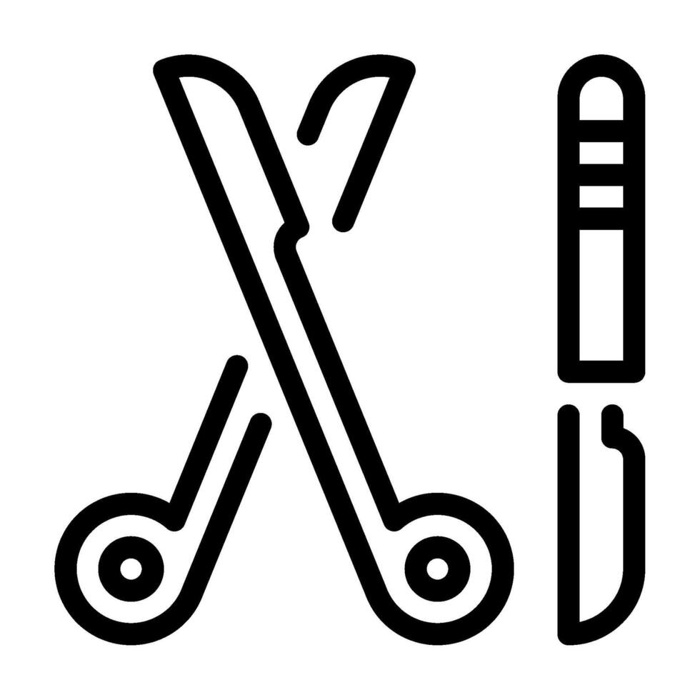 Scalpel icon outline style vector