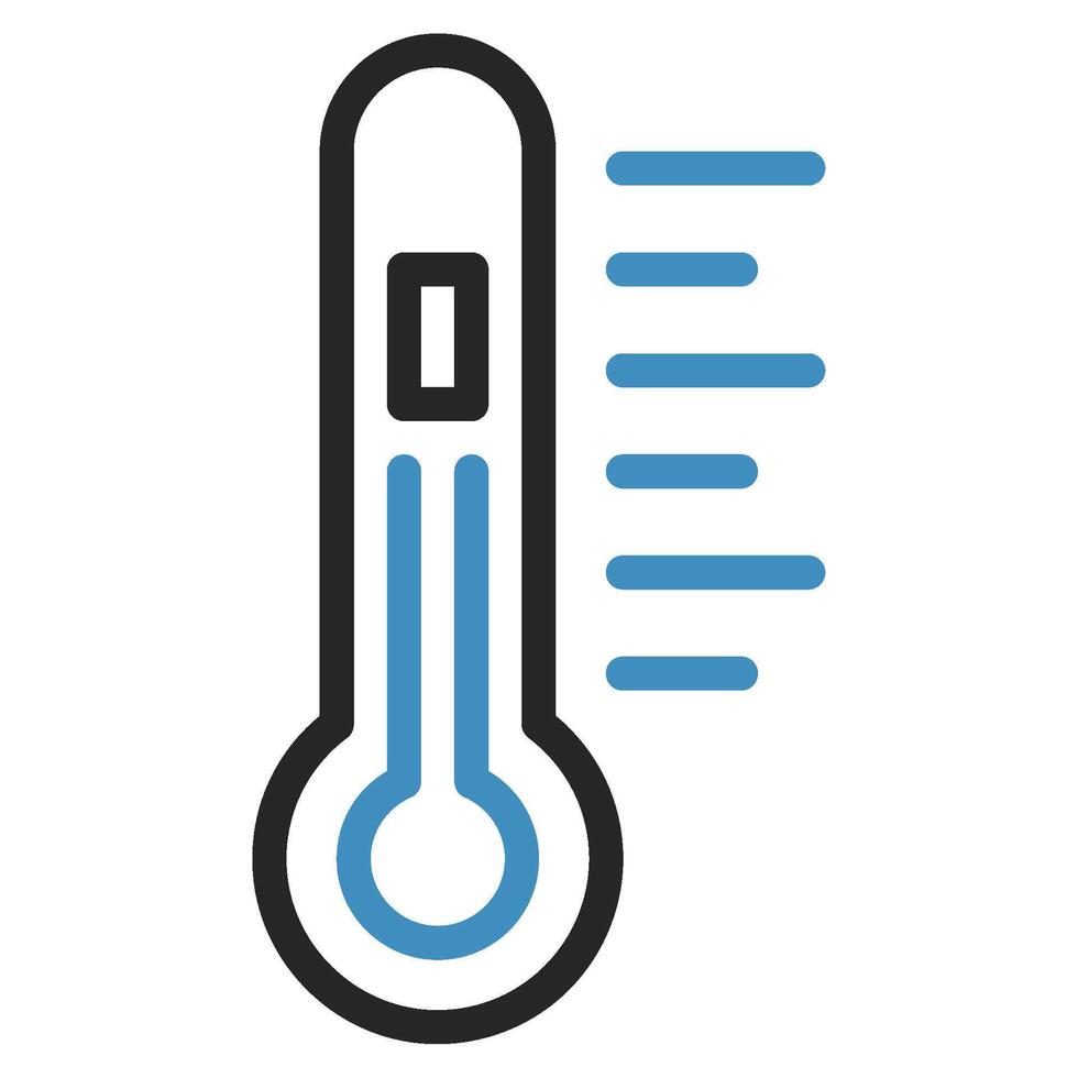 Thermometer icon outline color style vector