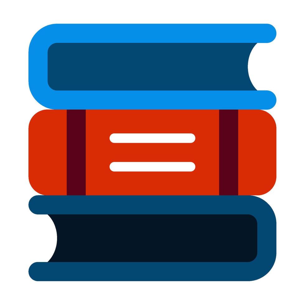 Stack of Books Icon flat style vector