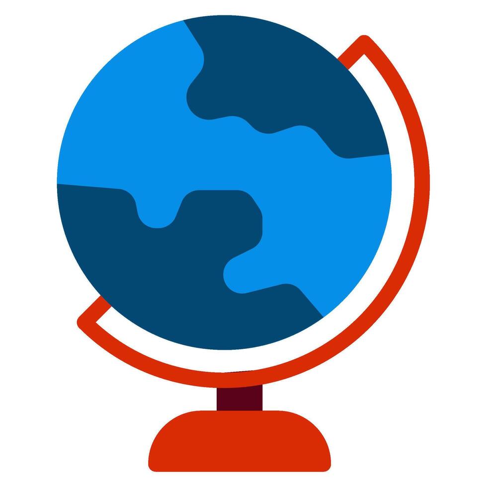 Globe Icon flat style vector