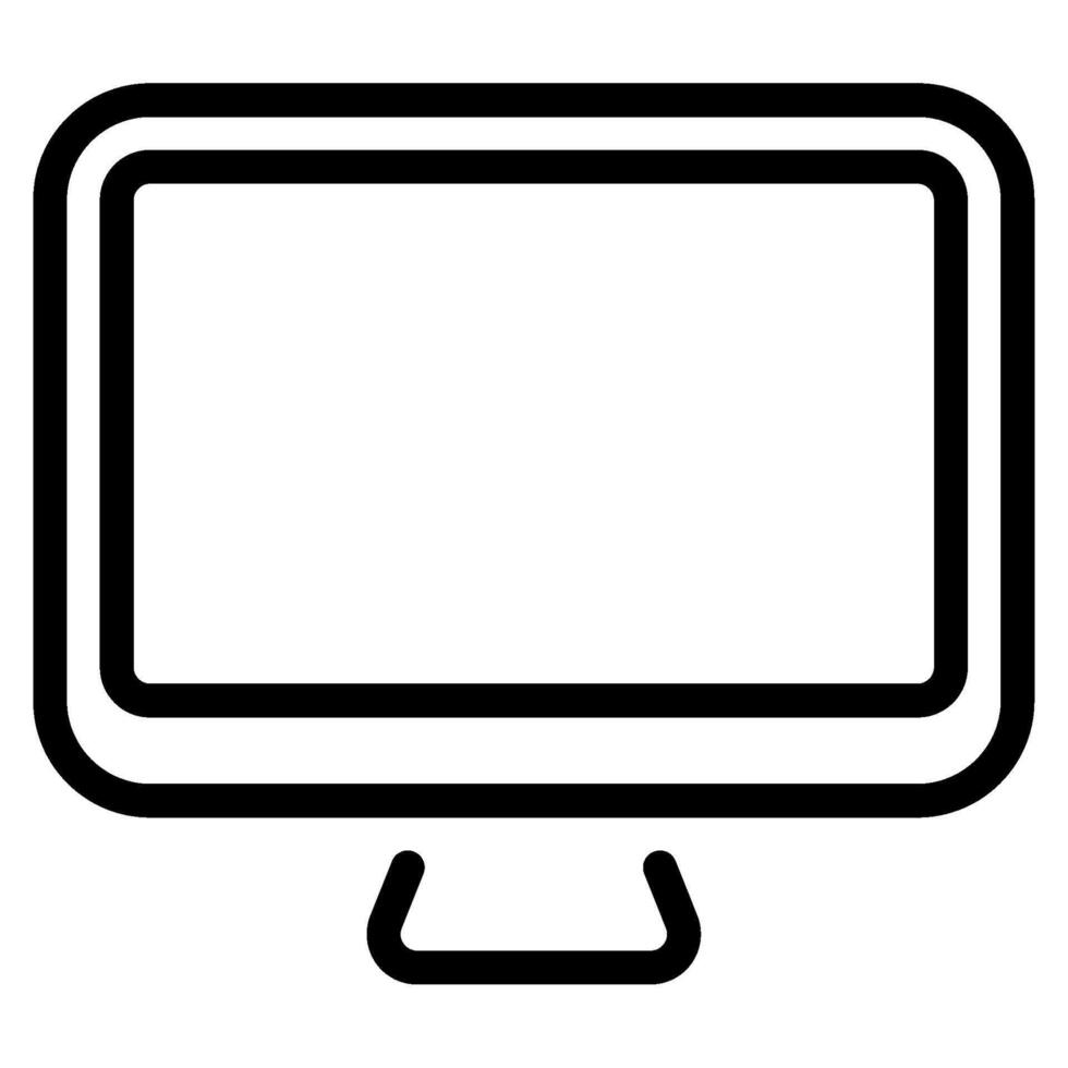 Computer icon outline style vector