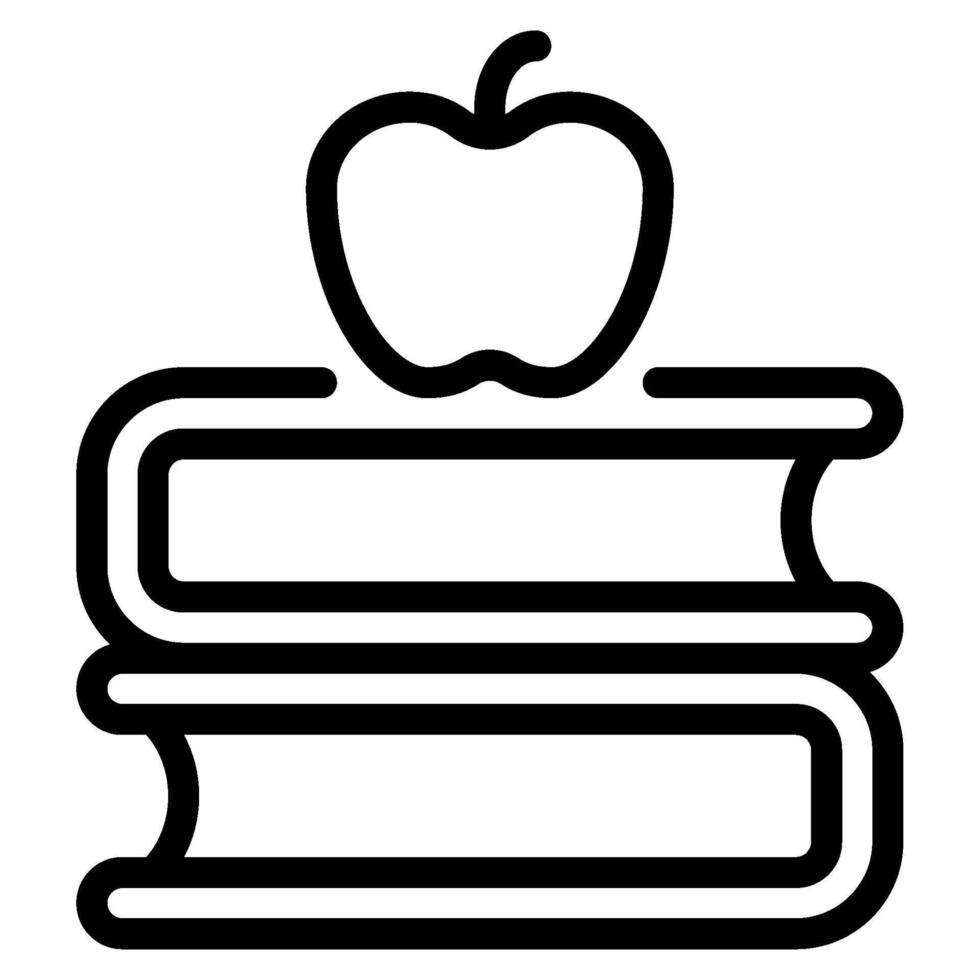 Apple icon outline style vector