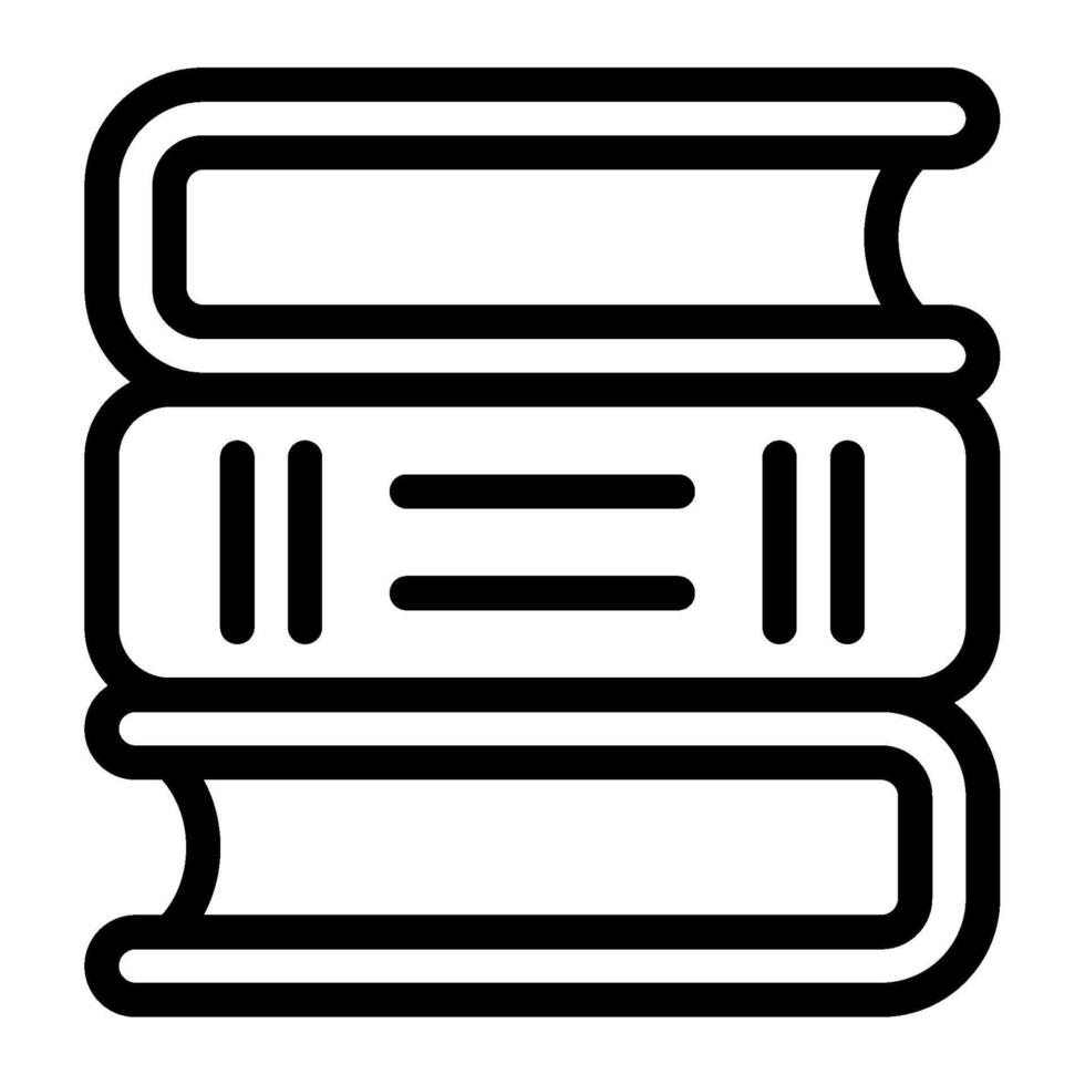 Stack of Books icon outline style vector